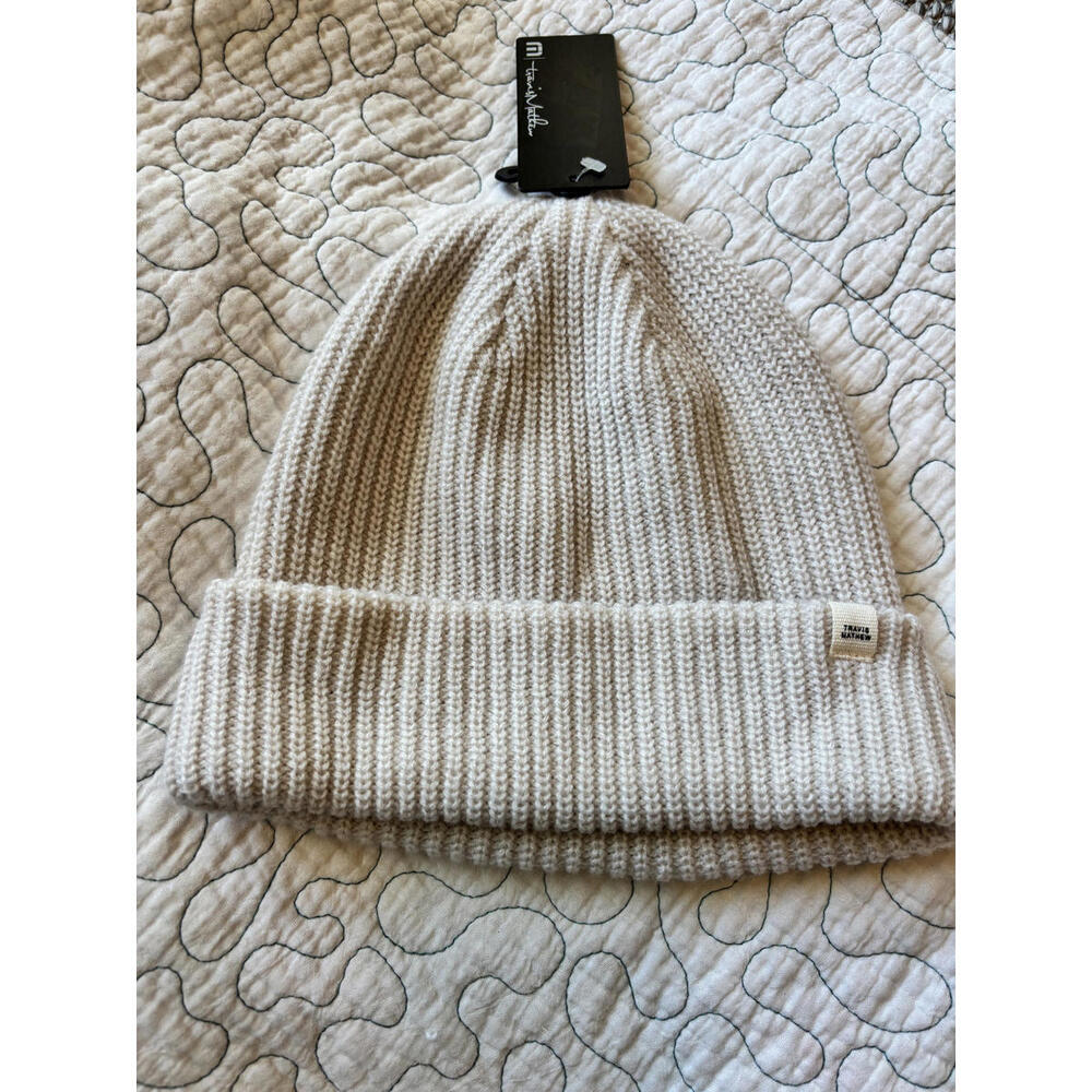 Travis Mathew Cream Knit‎ Beanie Hat OSFM #490
